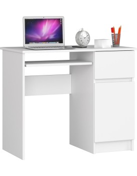 Psací stůl PIKSEL 90 cm bílý pravý