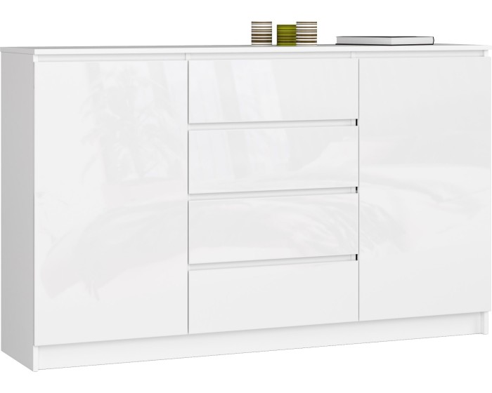 Komoda Tove K 160,4 cm bílá lesklá