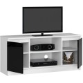 TV stolek Tonon 120 cm bílý/černý lesk