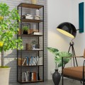 Industriální regál Lamon 60 cm černý/dub craft