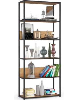 Industriální regál Lamon 80 cm černý/dub craft