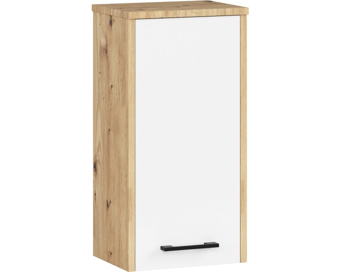 Závěsná koupelnová skříňka Fin 30 cm dub artisan/bílá