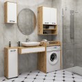 Závěsná koupelnová skříňka Fin 30 cm dub artisan/bílá