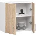 Kuchyňská závěsná skříňka W 60 cm D2 Artus bílá/sonoma