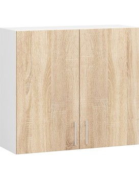 Kuchyňská závěsná skříňka W 80cm D2 H720 Artus bílá/sonoma
