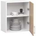 Kuchyňská závěsná skříňka W 50 cm D1 Artus bílá/sonoma