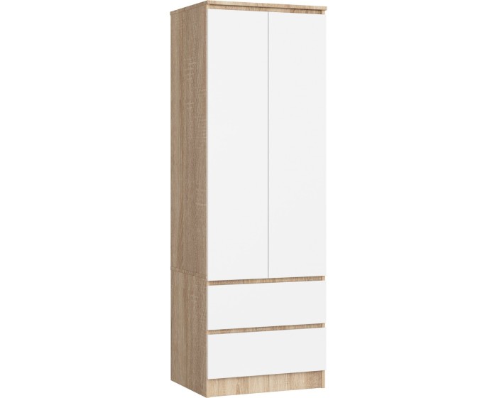 Šatní skříň Star 60 cm dub sonoma/bílá