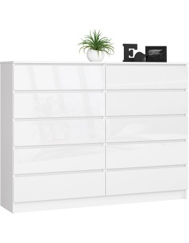 Komoda Rollo K 160 cm bílá lesklá