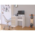 Psací stůl PIKSEL 90 cm bílý/dub sonoma levý