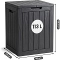 Zahradní úložný box Ezra 113 L černý