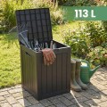 Zahradní úložný box Ezra 113 L černý