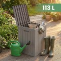Zahradní úložný box Ezra 113 L šedý