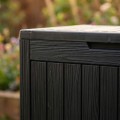 Zahradní úložný box Ezra 170 L černý