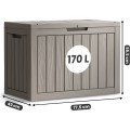 Zahradní úložný box Ezra 170 L šedý