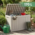 Zahradní úložný box Ezra 170 L šedý