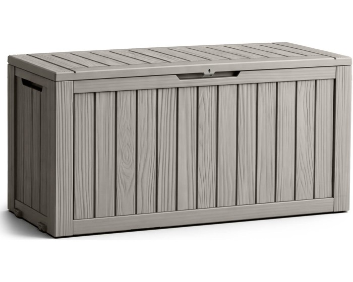 Zahradní úložný box Ezra 272 L šedý