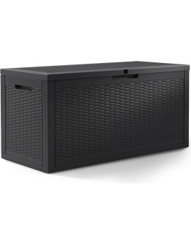 Zahradní úložný box Ezra 340 L černý