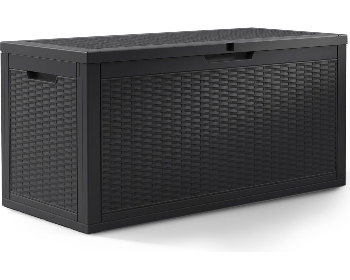 Zahradní úložný box Ezra 340 L černý