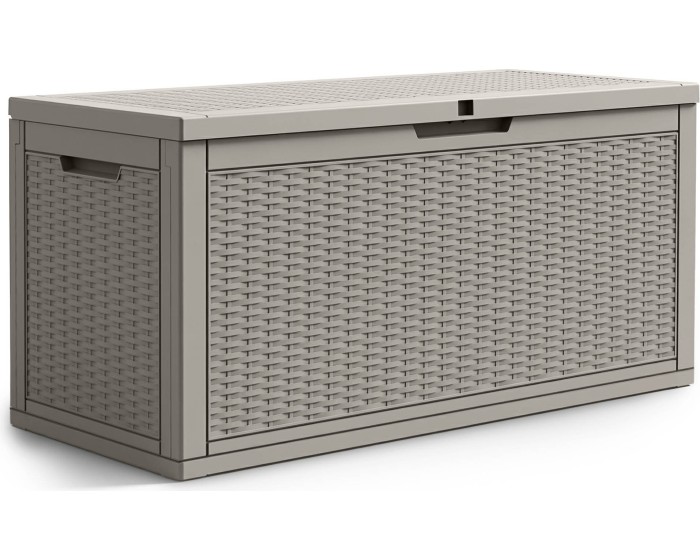Zahradní úložný box Ezra 340 L šedý