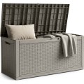 Zahradní úložný box Ezra 340 L šedý