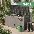 Zahradní úložný box Ezra 340 L šedý