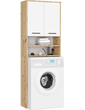 Koupelnová skříňka nad pračku FIN dub artisan/bílá