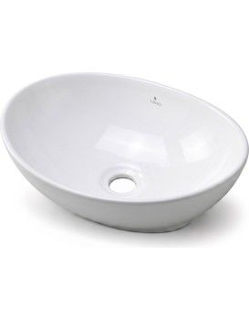 Keramické umyvadlo na desku OVALIS 41 cm lesklé bílé
