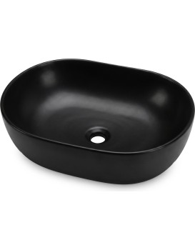 Keramické umyvadlo na desku ELIPSE 49 cm matné černé