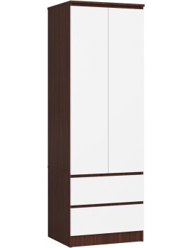 Šatní skříň Star 60 cm wenge/bílá