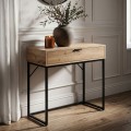 Konzolový stolek Modena 80 cm černý/dub Artisan