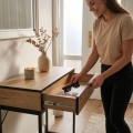 Konzolový stolek Modena 80 cm černý/dub Craft