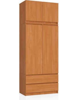 Šatní skříň s nástavcem Star 90 cm olše