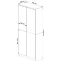 Skříň Rexa III 80 cm bílá
