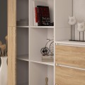 Regál Rexa 80 cm 1 skříňka a 4 police bílý/sonoma