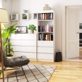 Knihovna Star 60 cm bílý mat/bílý lesk
