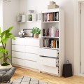 Knihovna Star 60 cm bílý mat/bílý lesk