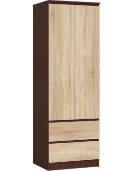 Šatní skříň Star 60 cm wenge/dub sonoma