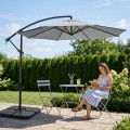 Zahradní slunečník ASTER s boční nohou 300 cm světle šedý
