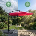 Zahradní slunečník CYNIA s boční nohou 300 cm červený