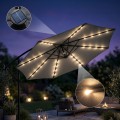 Zahradní slunečník MILIN s LED osvětlením 300 cm tmavě šedý