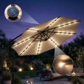 Zahradní slunečník MILIN s LED osvětlením 300 cm béžový
