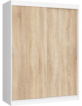 Šatní skříň CLP Mono 150 cm bílá/dub sonoma
