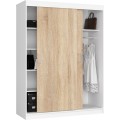 Šatní skříň CLP Mono 150 cm bílá/dub sonoma