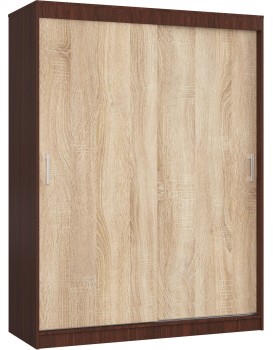 Šatní skříň CLP Mono 150 cm wenge/dub sonoma