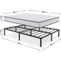 Skládací kovový rám postele s matrací Lowa 120x200 černý