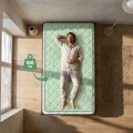 Skládací kovový rám postele s matrací Lowa 120x200 černý