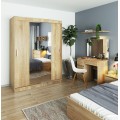 Šatní skříň se zrcadlem Reton 150 cm dub sonoma