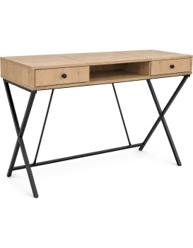 Psací stůl Crossline 120 cm černý/dub Artisan