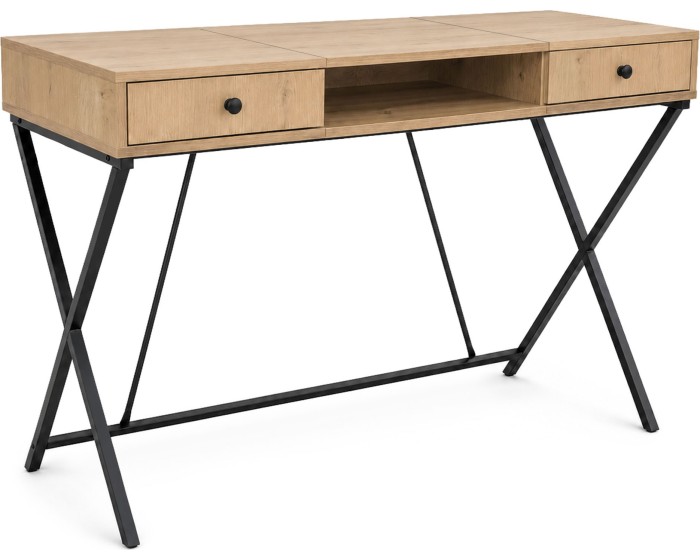 Psací stůl Crossline 120 cm černý/dub Artisan