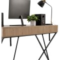 Psací stůl Crossline 120 cm černý/dub Artisan